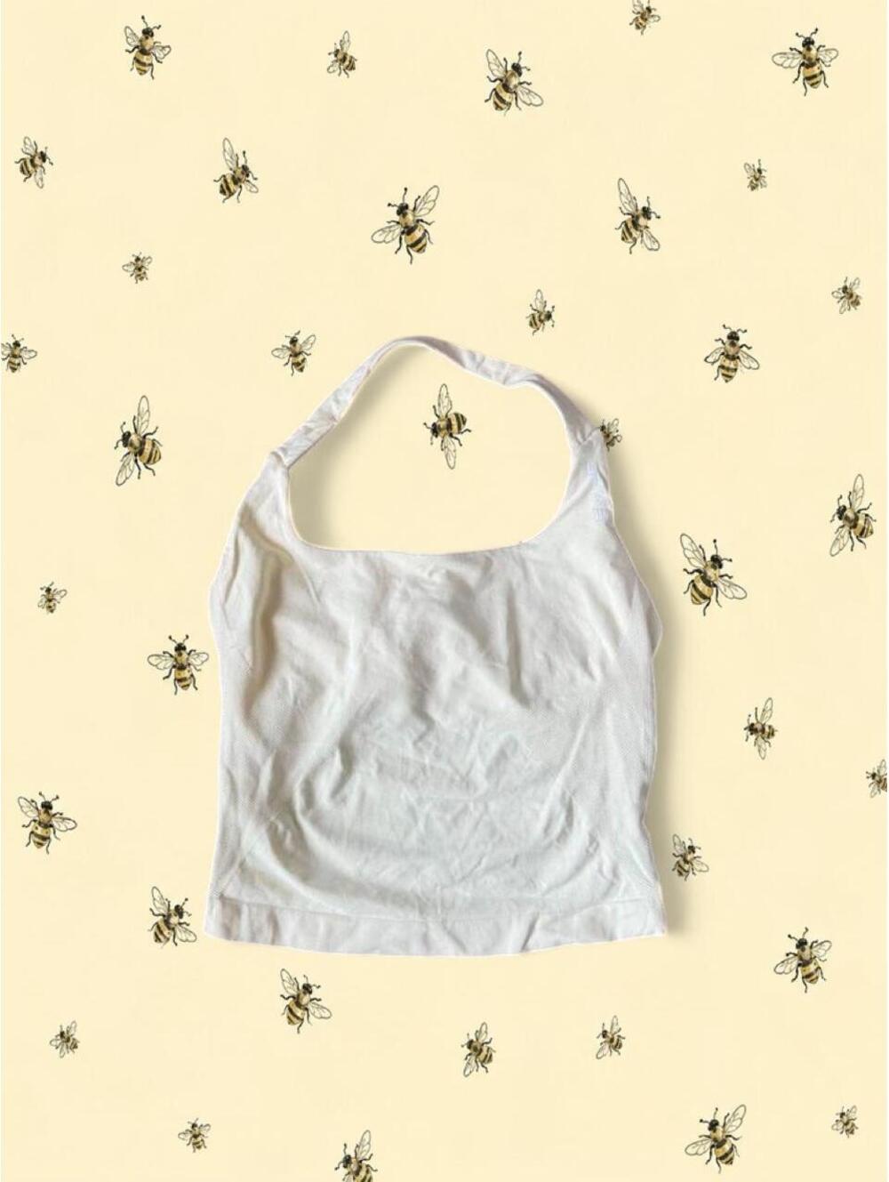 DFYNE impact halter top in butter yellow